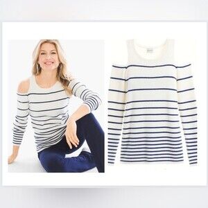 CHICO’s Zenergy Clarice Cold Shoulder Stripe Top